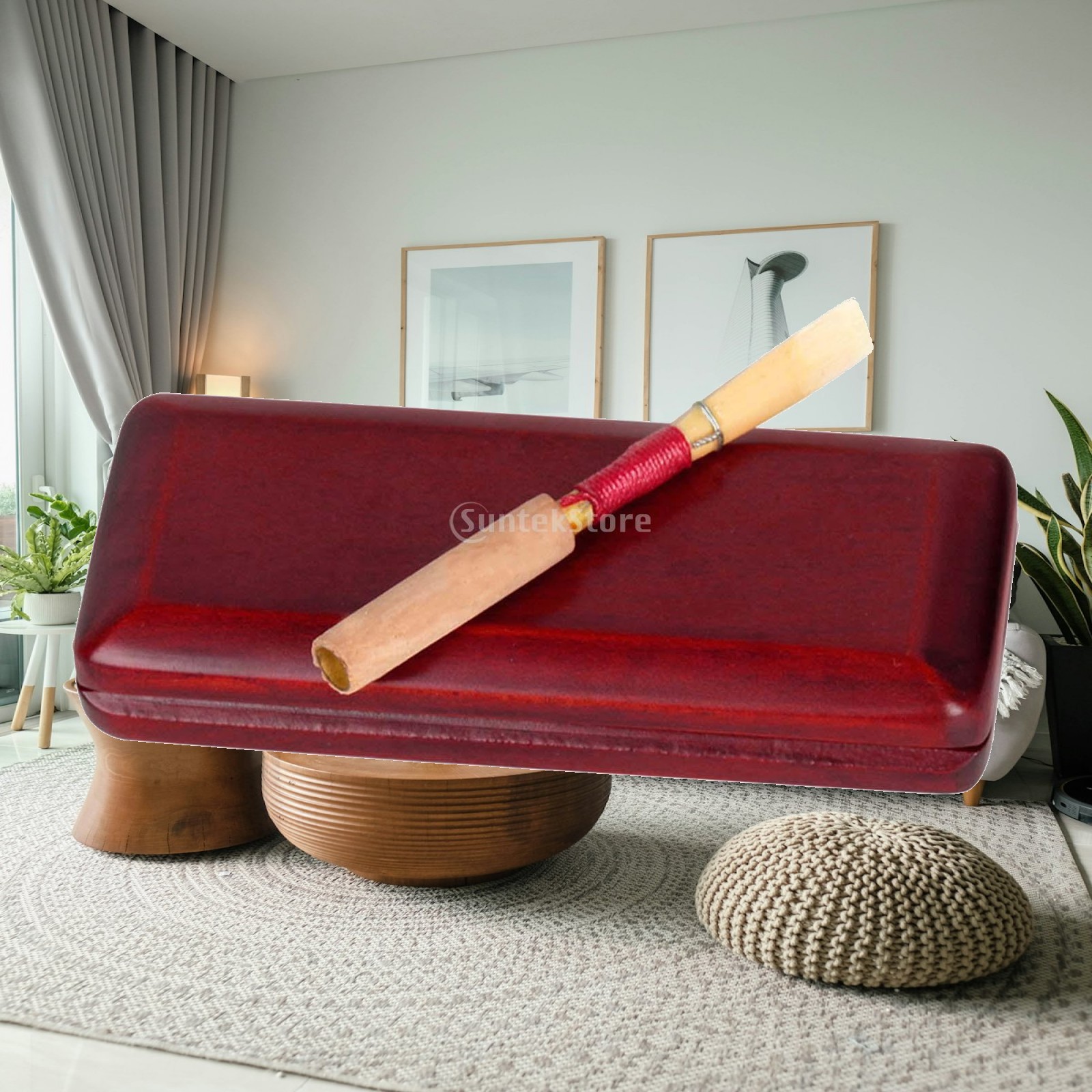 Musical Instrument Reed - Houten opbergkoffer voor hoborieten, dubbele rietenhouder,
