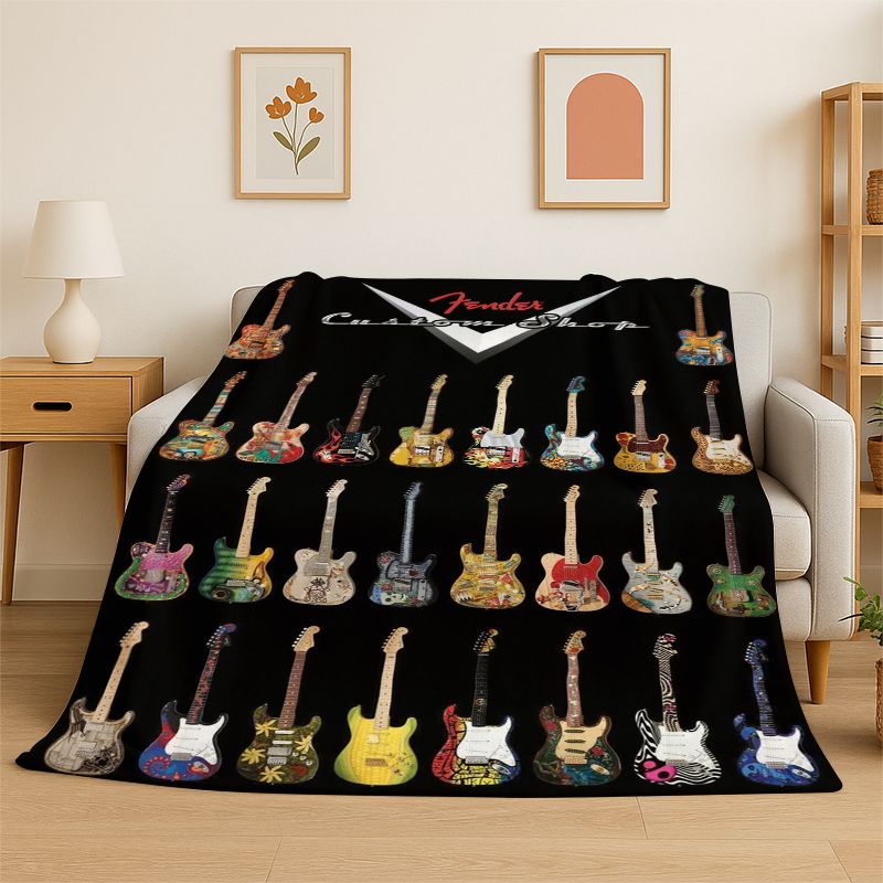 Musical Instrument Logo - Retro Fender Gitaar Logo Instrumenten Muziek