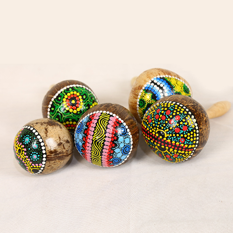 Geschilderde kokosnoot Maracas - Musical Instrument Maraca recensie en prijs