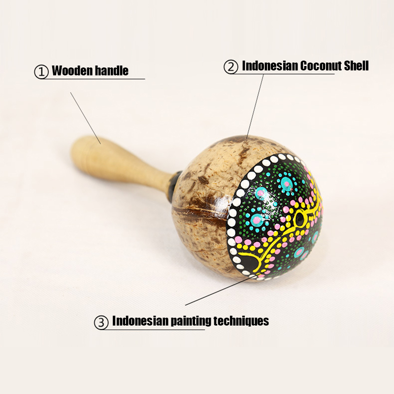 Geschilderde kokosnoot Maracas - Musical Instrument Maraca recensie en prijs